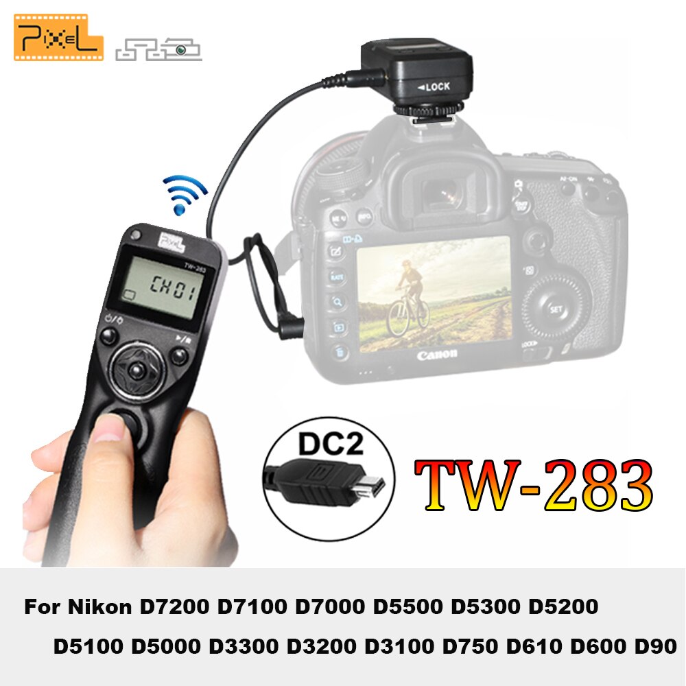 PIXEL TW283 TW-283 DC2  Ÿ̸   Nikon D7100  D3300 D5100 D7000 D3200 D90 D7200 D5000  /PIXEL TW283 TW-283 DC2 Wireless Timer Remote Cont